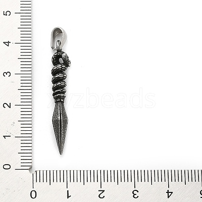 316 Surgical Stainless Steel Pendants STAS-A123-04B-AS-1