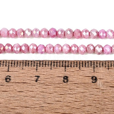 Anti-Tarnish Dyed Rondelle Glass Beads Strands LS-EGLA-T021-3mm-17-14-1