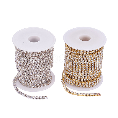 Brass Rhinestone Strass Chains CHC-BC0001-04-SS18-1