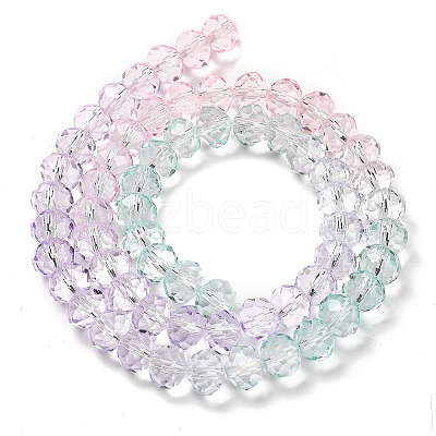 Transparent Painted Glass Beads Strands X1-DGLA-A034-T8mm-A23-1