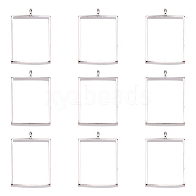 Alloy Open Back Bezel Big Pendants PALLOY-TA0021-02P-1