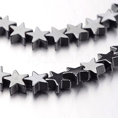 Non-magnetic Synthetic Hematite Bead Strands G-F300-24B-09-1