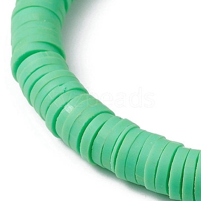 7Pcs 7 Color Polymer Clay Heishi Surfer Stretch Bracelets Set BJEW-JB09639-1