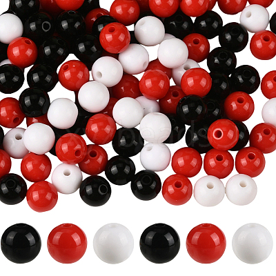 3Colors Opaque Acrylic Beads MACR-SP0001-94C-1