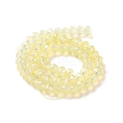 Baking Paint Transparent Glass Beads Strands DGLA-A034-J8MM-D06-1