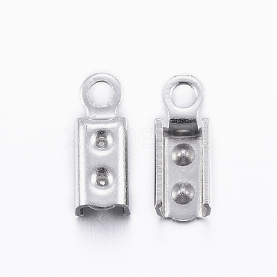 Tarnish Resistant 304 Stainless Steel Folding Crimp Ends X-STAS-H376-114-1