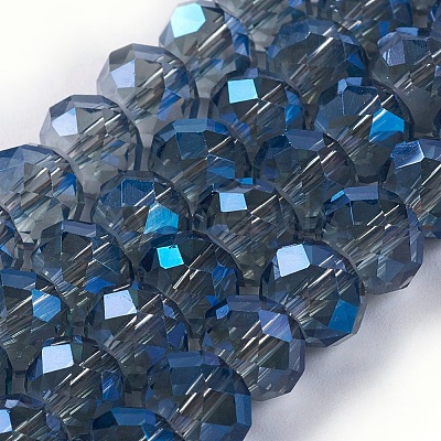 Electroplate Glass Beads Strands EGLA-D020-8x5mm-59-1