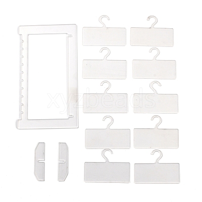 Transparent Acrylic Nail Art Display Boards ODIS-WH0017-069-1