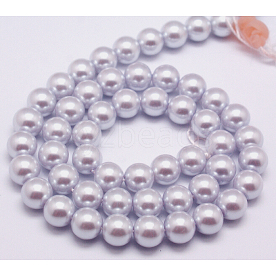 Eco-Friendly  Dyed Glass Pearl Round Beads Strands HY-A002-8mm-RB004-1