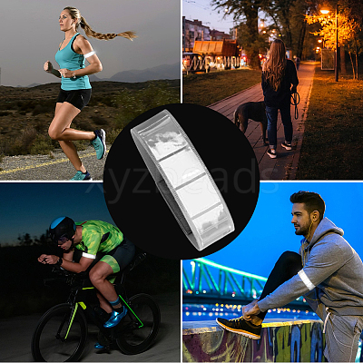 6Pcs PVC Reflective Bands Wristbands for Cycling Running AJEW-GF0013-33A-1