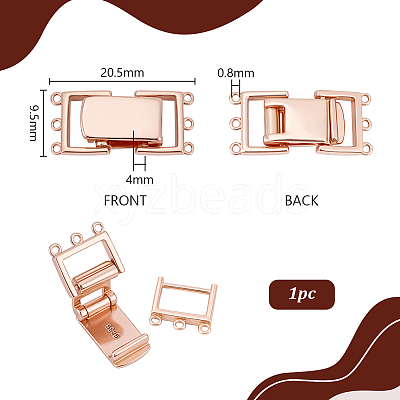 1Pc 925 Sterling Silver Fold Over Clasps STER-PH0004-13-1