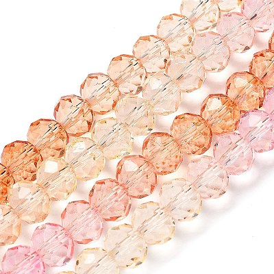 Transparent Painted Glass Beads Strands DGLA-A034-T8mm-A20-1