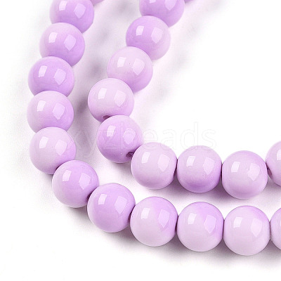 Baking Paint Glass Beads X1-DGLA-N012-8mm-02-1