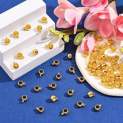 Tibetan Style Alloy Tube Bails LS-TIBEP-LFH251Y-G-FF-1