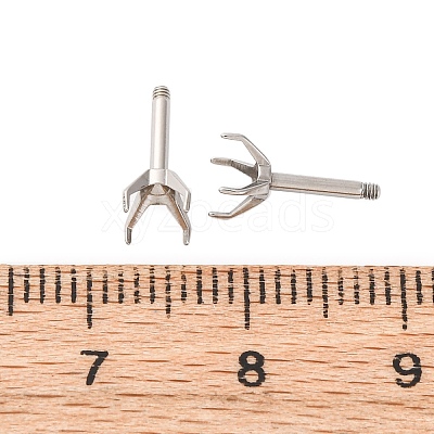 304 Stainless Steel Stud Earring Findings STAS-B091-02C-05P-1