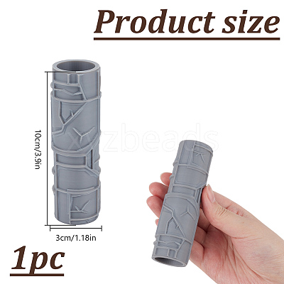 Plastic Handle Clay Texture Roller DIY-WH0699-88B-1