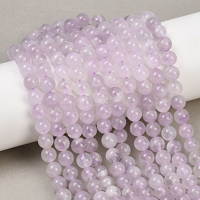 Natural Lavender Amethyst Beads Strands G-Z136-A01-6mm-1