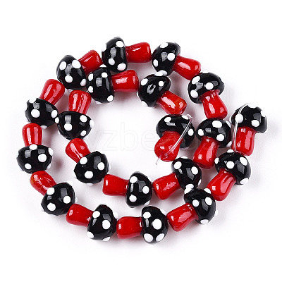 Handmade Lampwork Beads Strands LAMP-N024-09A-1