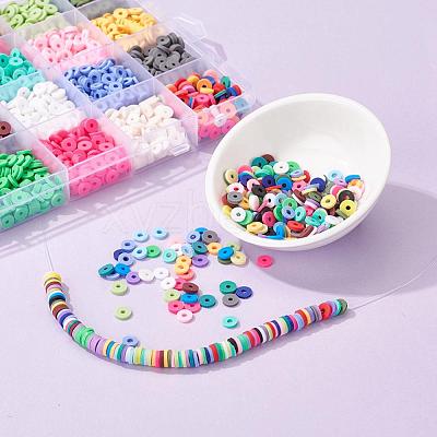 4224Pcs 24 Colors Handmade Polymer Clay Beads CLAY-YW0001-16-1