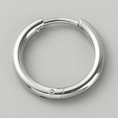 316L Surgical Stainless Steel Huggie Hoop Earrings for Girl Women EJEW-TAC0011-11B-P-1