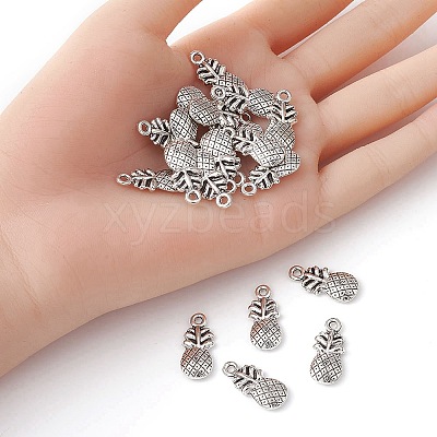 Pineapple Tibetan Style Alloy Pendants TIBEP-YW0001-38AS-1