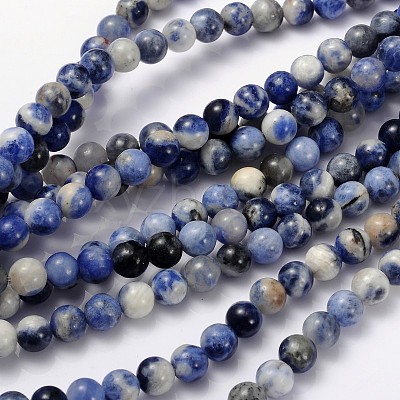 Natural Sodalite Beads Strand X-GSR6mmC013-1
