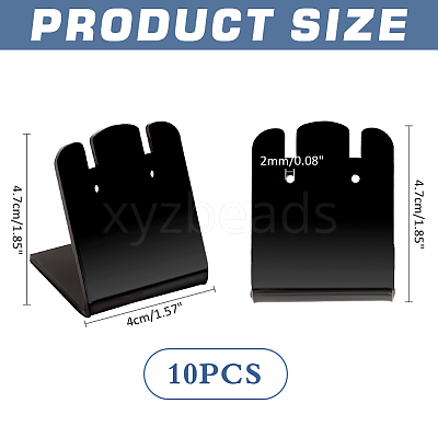 Acrylic Slant Bacl Earring Display Stands EDIS-WH0031-28C-01-1