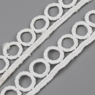 Polyester Lace Trims OCOR-WH0082-05G-1