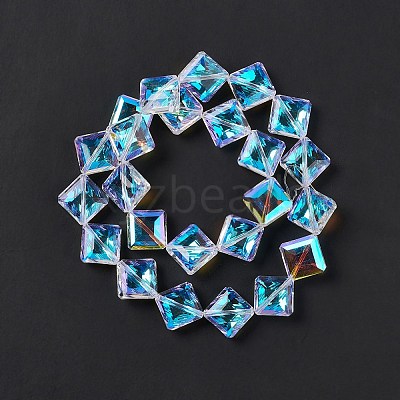 Faceted Glass Beads Strands EGLA-E030-01C-1