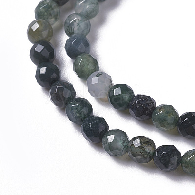 Natural Moss Agate Beads Strands G-F596-21-3mm-1