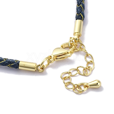 Polyester Cord Braided Bracelet Makings MAK-Z003-01G-06-1