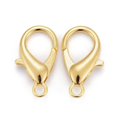 Zinc Alloy Lobster Claw Clasps X-E107-G-1