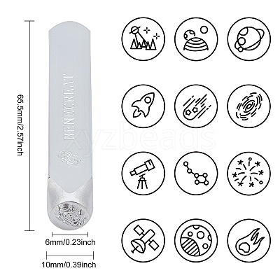 Iron Metal Stamps seal AJEW-L060-03O-1