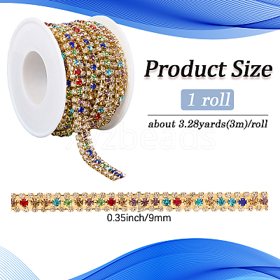 Iron Rhinestone Cup Chains CH-WH20001-02A-1