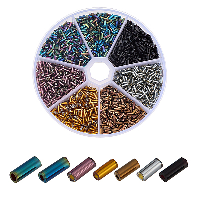 63G 7 Style Glass Bugle Beads SEED-AR0001-42-1