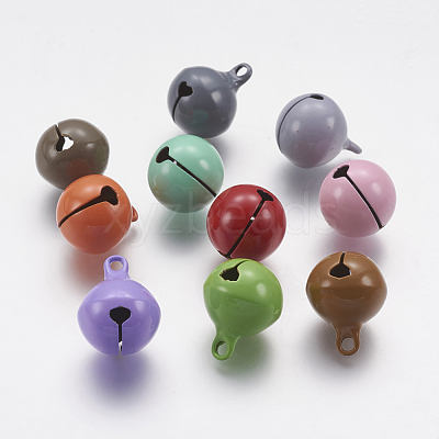 Brass Bell Pendants KK-G281-H-1