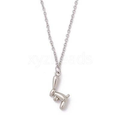 304 Stainless Steel Pendant Necklaces for Women Men NJEW-JN05414-03-1