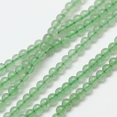 Natural Gemstone Aventurine Round Beads Strands X-G-A130-2mm-H01-1