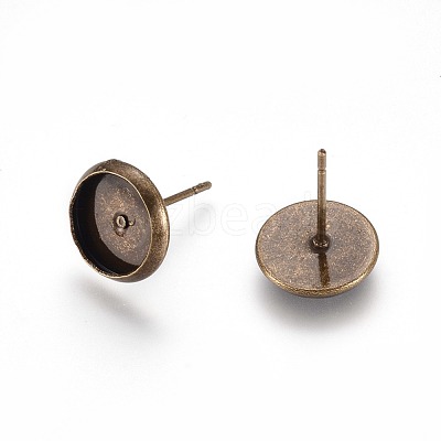 Brass Earring Components X-IFIN-Q006-AB-1