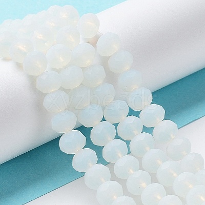 Imitation Jade Solid Color Glass Beads Strands EGLA-A034-J4mm-MD06-1