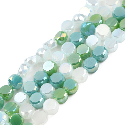 Electroplate Glass Beads Strands EGLA-N002-40A-01-1