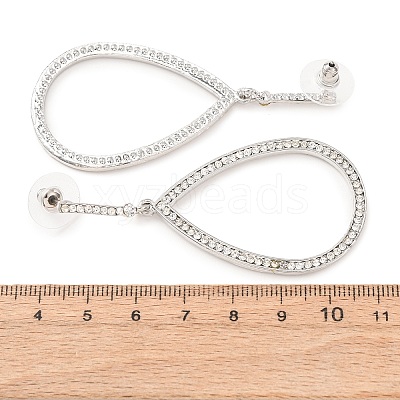 Alloy & Crystal Rhinestone Dangle Stud Earrings EJEW-G467-01P-02-1