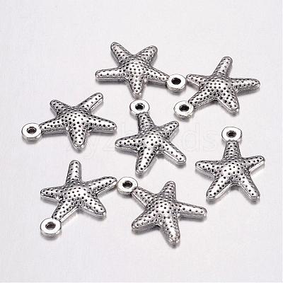 Tibetan Style Alloy Starfish/Sea Stars Pendants X-LF0463Y-1