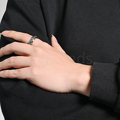 304 Stainless Steel Rotating Finger Rings for Men WG3AF6B-02-1