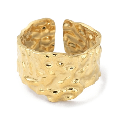 304 Stainless Steel Open Cuff Ring RJEW-L109-019G-1