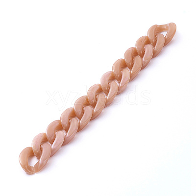 Handmade Acrylic Curb Chains AJEW-JB00679-02-1