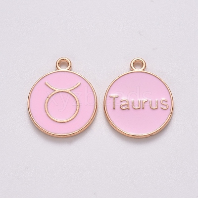 Alloy Enamel Pendants X-ENAM-S124-01B-09C-1