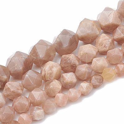Natural Sunstone Beads Strands X-G-S332-6mm-008-1