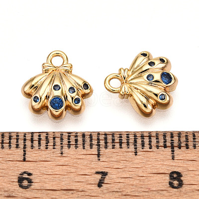 Brass Micro Pave Cubic Zirconia Charms X1-KK-N261-98G-1