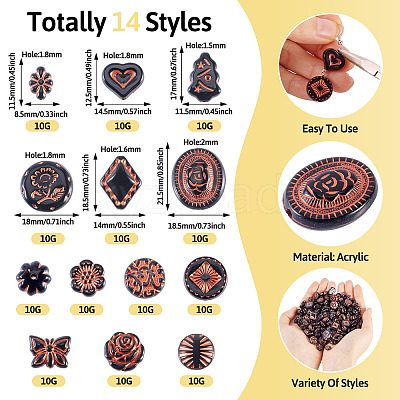 257Pcs Opaque Acrylic Beads OACR-TA0003-67-1